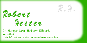 robert heiter business card