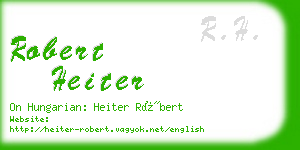 robert heiter business card